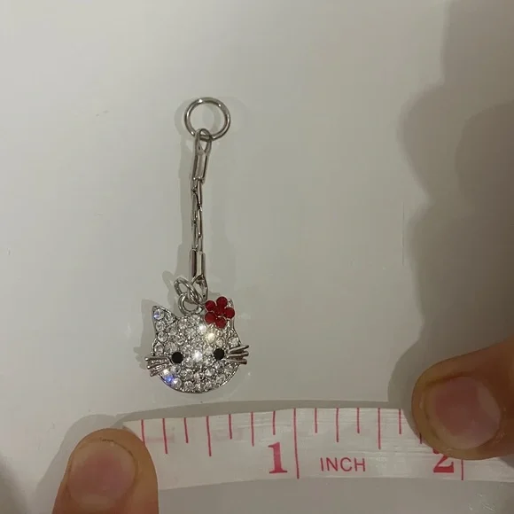 Hello Kitty cz / rhinestone charm - Picture 5 of 5